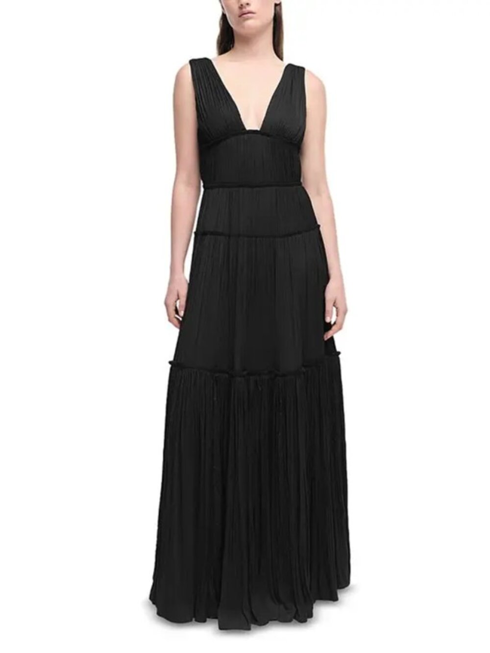 Jonathan Simkhai Mandi Ruched Goddess Maxi Dress
